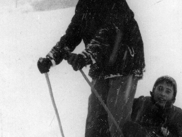 anni '60 in gita a Sambuco con la neve